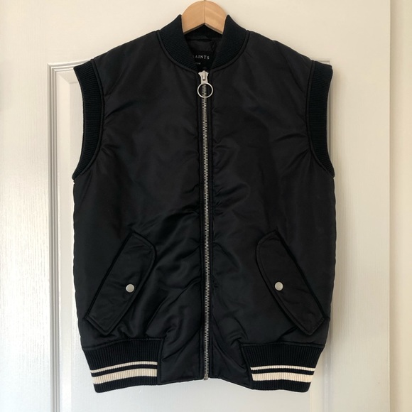 New AllSaints gilet bomber - Picture 2 of 7